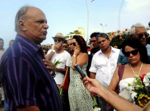 CUBA-LA HABANA- VERTIDAS AL MAR LAS CENIZAS DE LA ACTRIZ ALINA RODRÍGUEZ