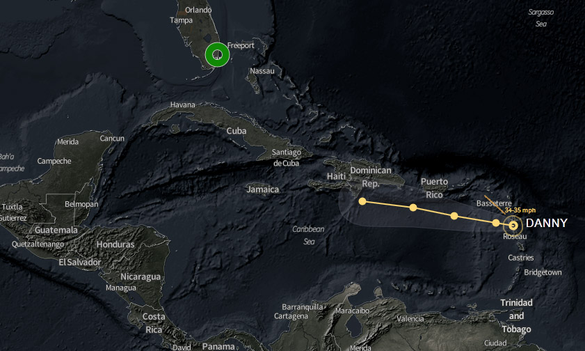 Tormenta Danny se degrada a depresión tropical al sur de Antillas Menores Tormenta Danny se degrada a depresión tropical al sur de Antillas Menores