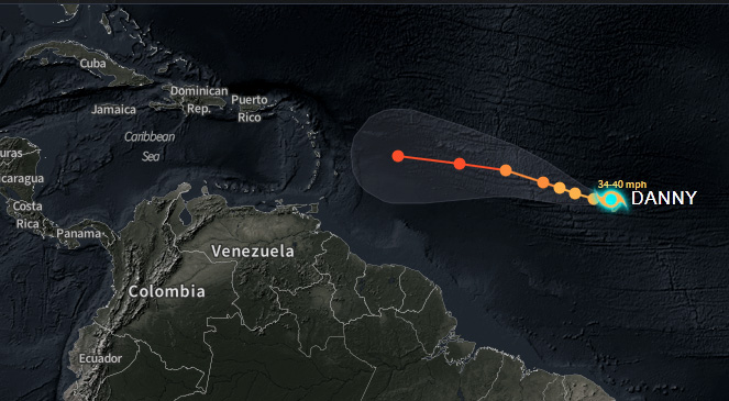 Se forma Tormenta Tropical Danny Se forma Tormenta Tropical Danny