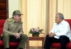 Raúl Castro y Salvador Sánchez