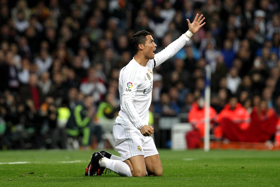 Cristiano Ronaldo, durante el partido entre el Madrid