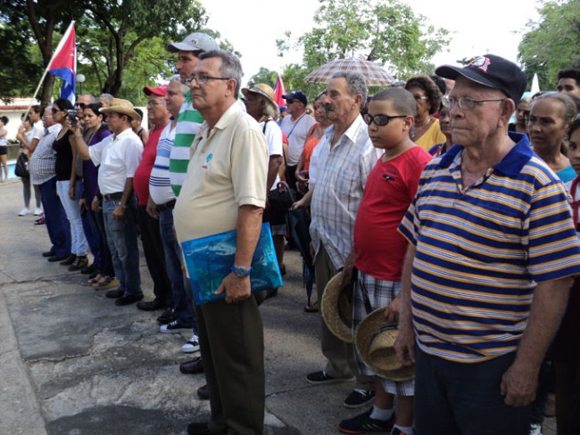 Acto de recibimiento de la delegación de Yarenses ausentes.  