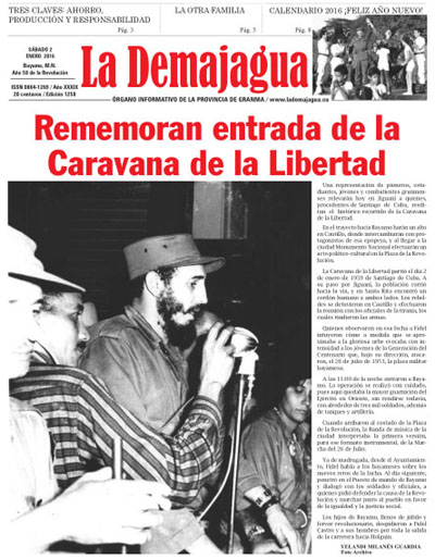 Edición impresa 1258 del semanario La Demajagua, 2 de enero de 2016 Edición impresa 1258 del semanario La Demajagua, 2 de enero de 2016