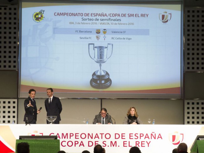 Imagen de los emparejamientos de semifinales de Copa del Rey.