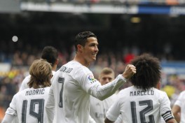 cristiano celebra un gol al sporting