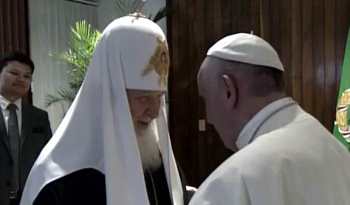 Encuentro entre el Papa Francisco y el Patriarca Kirill