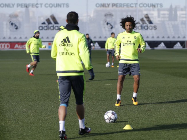 Marcelo, en un entrenamiento FOTO/ Realmadrid.com
