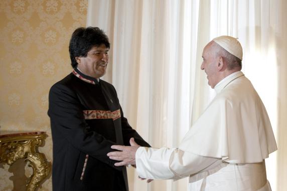 Evo Morales y el Papa Francisco