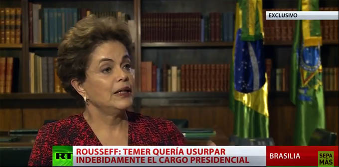 Dilma Rousseff explica a RT “el golpe sin armas” que polariza Brasil (Exclusiva) Dilma Rousseff explica a RT “el golpe sin armas” que polariza Brasil (Exclusiva)