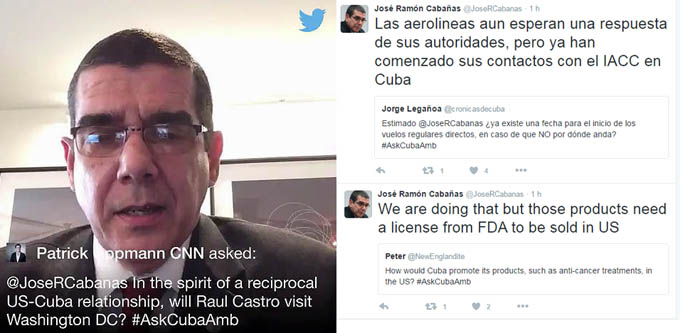 Embajador cubano en Estados Unidos @JoseRCabanas vía Twitter Embajador cubano en Estados Unidos @JoseRCabanas vía Twitter