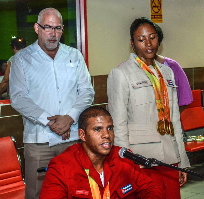 CUBA-LA HABANA-ARRIBA DELEGACIÓN CUBANA QUE PARTICIPÓ EN LOS XV  JUEGOS PARALÍMPICOS RÍO 2016