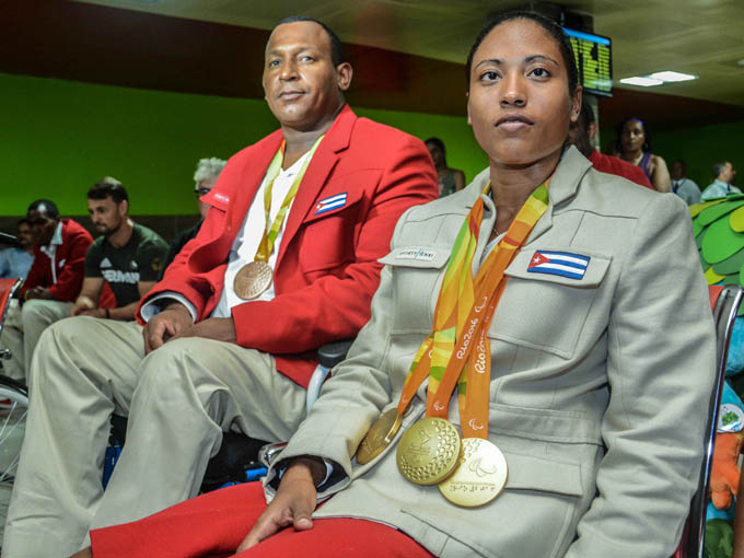 CUBA-LA HABANA-ARRIBA DELEGACIÓN CUBANA QUE PARTICIPÓ EN LOS XV  JUEGOS PARALÍMPICOS RÍO 2016