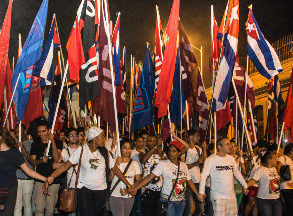 LA HABANA-PRESIDE RAÚL MARCHA DE LAS ANTORCHAS EN LA CAPITAL CUBANA