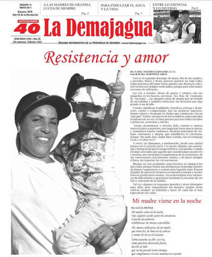 Edición impresa 1333 del semanario La Demajagua sábado 13 de mayo del 2017 Edición impresa 1333 del semanario La Demajagua sábado 13 de mayo del 2017
