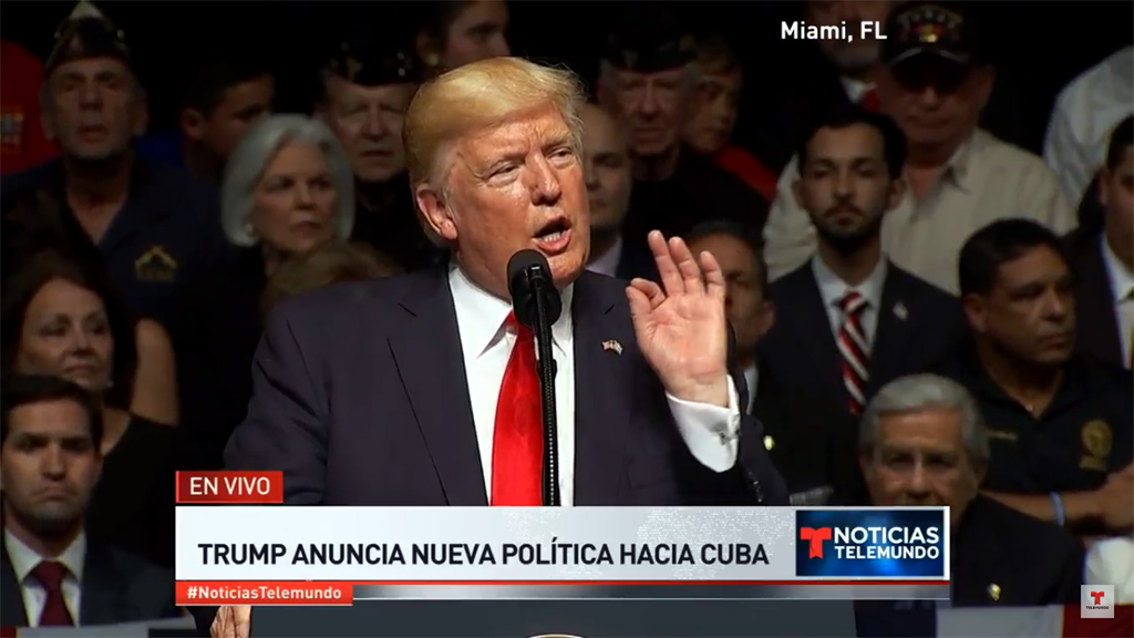Trump anuncia que cancelará completamente acuerdo de Obama sobre Cuba Trump anuncia que cancelará completamente acuerdo de Obama sobre Cuba