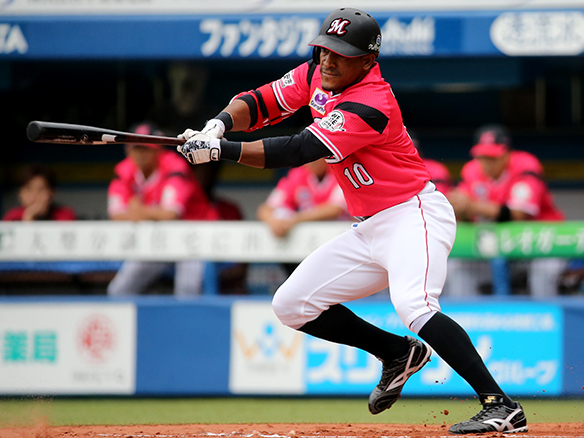 Roel Santos logra su primer jonrón en Liga de Japón Roel Santos logra su primer jonrón en Liga de Japón
