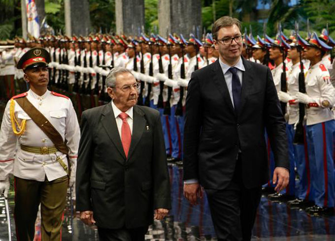 Recibió Raúl Castro al Presidente de Serbia (+ fotos y video) Recibió Raúl Castro al Presidente de Serbia (+ fotos y video)