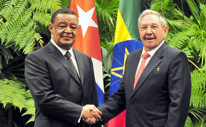 Recibió Raúl al Presidente de Etiopía Recibió Raúl al Presidente de Etiopía
