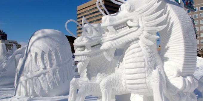 Comienza festival japonés de hielo y nieve Comienza festival japonés de hielo y nieve
