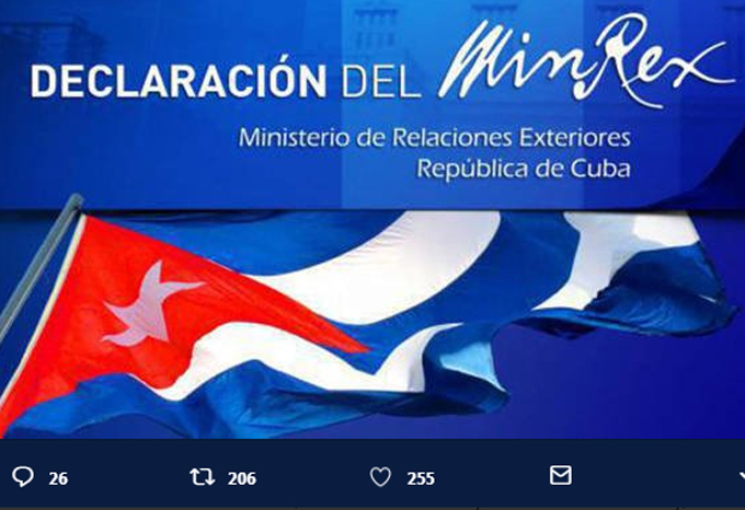 Cuba llama al mundo a frenar agresividad de EE.UU. Cuba llama al mundo a frenar agresividad de EE.UU.