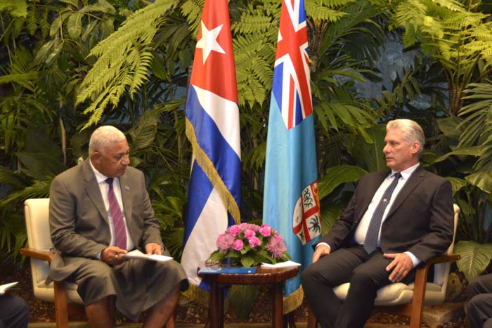 Recibe Díaz-Canel al Primer Ministro de Fiji Recibe Díaz-Canel al Primer Ministro de Fiji