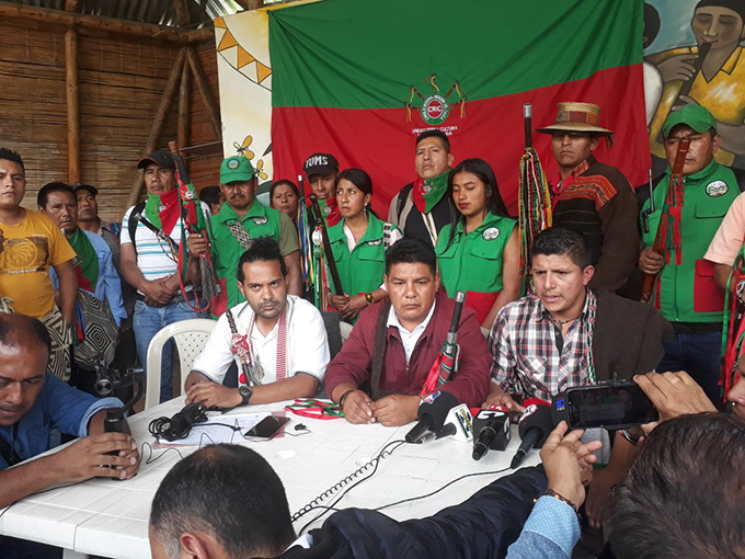 Indígenas del Cauca se suman a protestas en la capital de Colombia Indígenas del Cauca se suman a protestas en la capital de Colombia