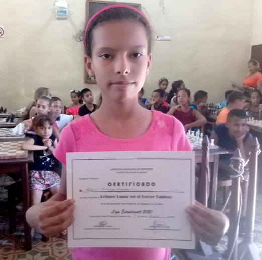 Massiel Salgado delgado, mejor atleta de la Liga estudiantil 2020/FOTO Anaisis Hidalgo Rodríguez