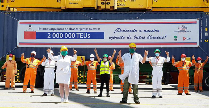 Logra Terminal de Contenedores de Mariel un nuevo hito en su desempeño Logra Terminal de Contenedores de Mariel un nuevo hito en su desempeño