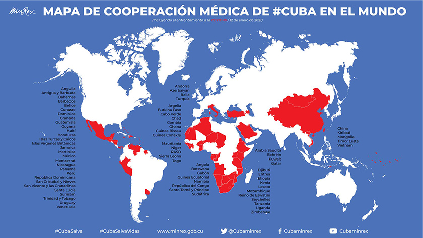 Médicos cubanos han ayudado a combatir la COVID -19 en cuarenta países Médicos cubanos han ayudado a combatir la COVID -19 en cuarenta países