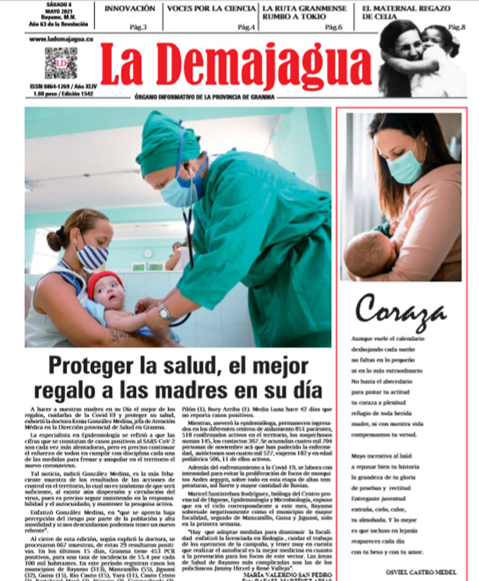 Edición impresa 1542 del semanario La Demajagua, sábado 8 de mayo de 2021 Edición impresa 1542 del semanario La Demajagua, sábado 8 de mayo de 2021