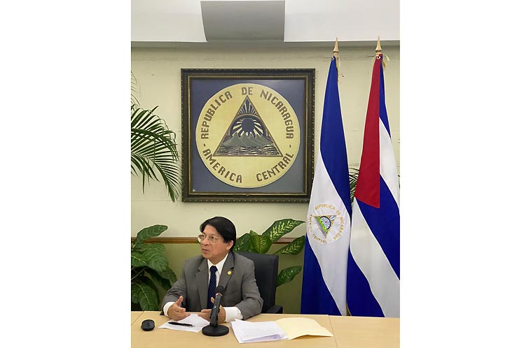 Canciller de Nicaragua expresa apoyo a resolución cubana en ONU Canciller de Nicaragua expresa apoyo a resolución cubana en ONU