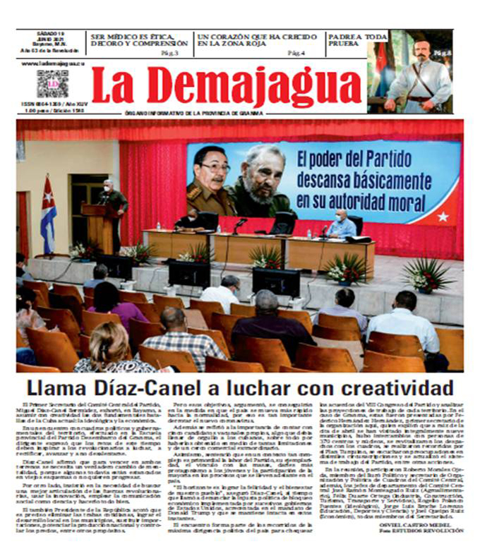 La edición impresa 1548 del semanario La Demajagua, sábado 19 de junio de 2021. La edición impresa 1548 del semanario La Demajagua, sábado 19 de junio de 2021.