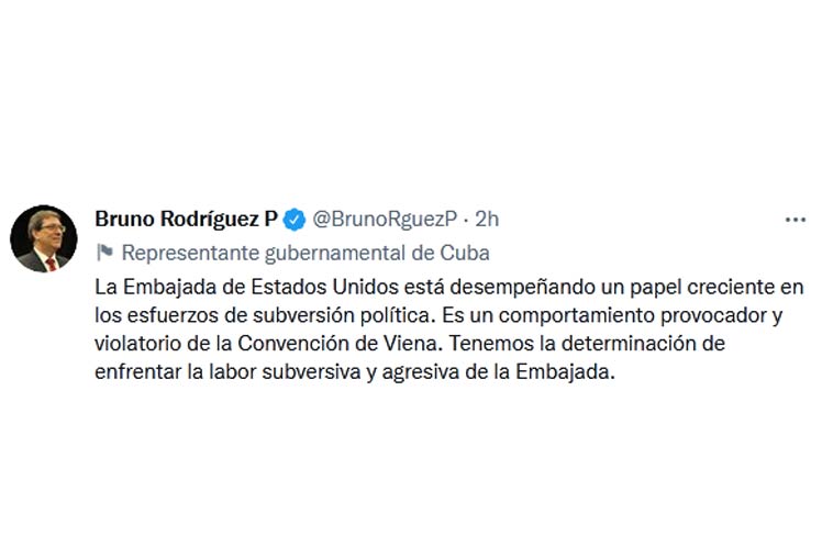 Cuba determinada a enfrentar labor subversiva de EEUU Cuba determinada a enfrentar labor subversiva de EEUU
