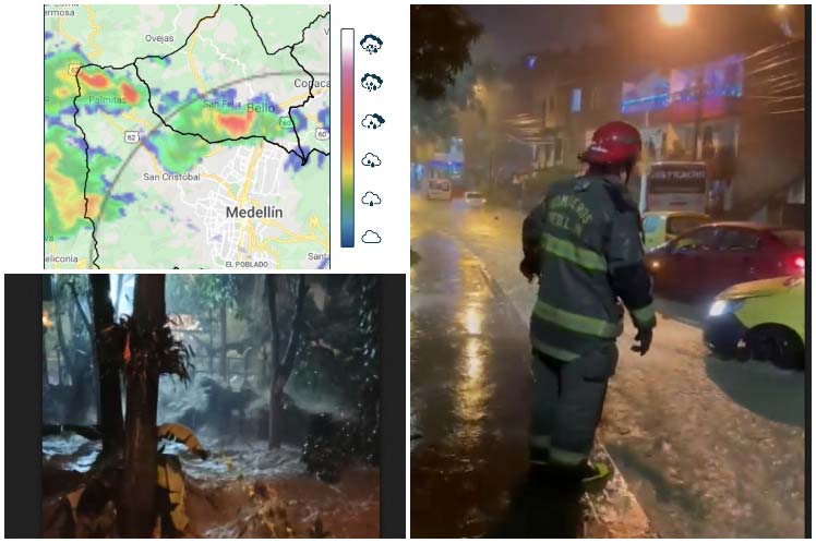 Atienden emergencia en ciudad colombiana de Medellín por lluvias Atienden emergencia en ciudad colombiana de Medellín por lluvias