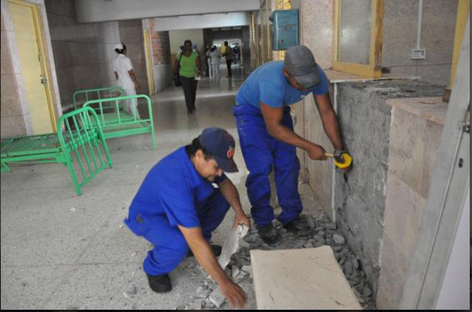 Continúa  proceso constructivo en hospital Carlos Manuel de Céspedes