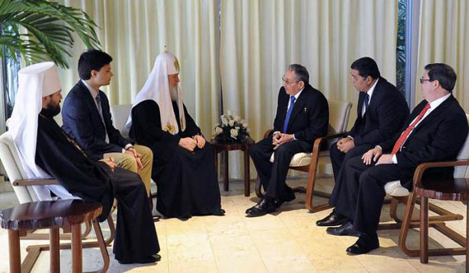 Recibió Raúl al Patriarca de la Iglesia Ortodoxa Rusa