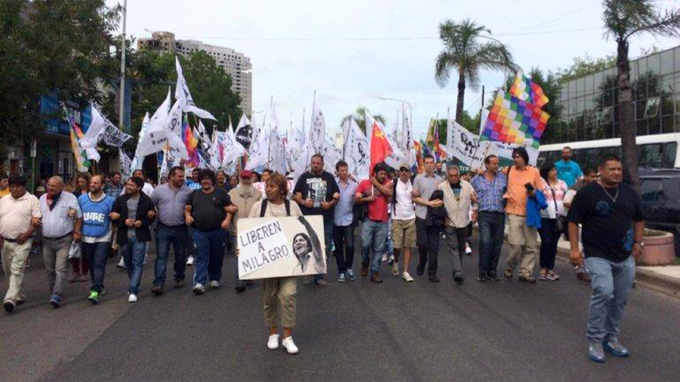 Manifestaciones en Argentina por libertad de diputada al Parlasur Manifestaciones en Argentina por libertad de diputada al Parlasur