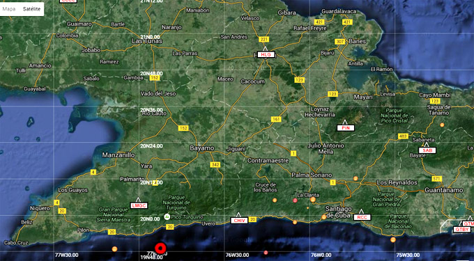 Sismo perceptible en Santiago de Cuba y Granma Sismo perceptible en Santiago de Cuba y Granma