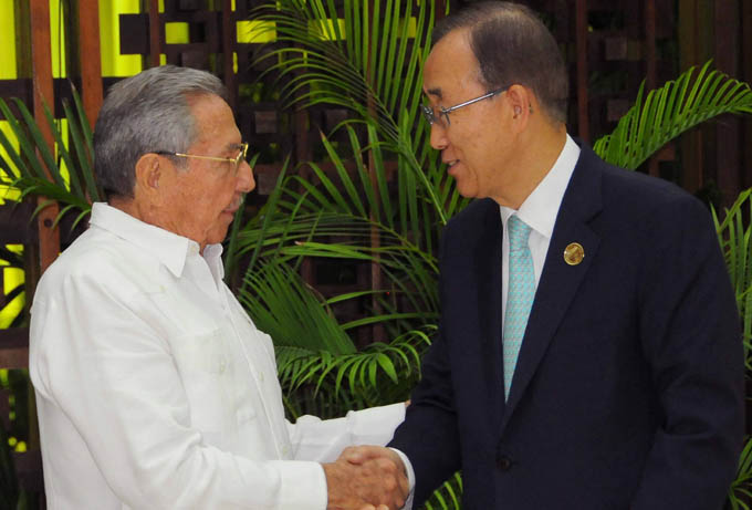 Se reúnen Raúl y Ban Ki-moon