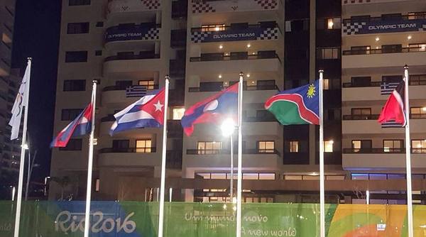 Ya ondea en Villa Olímpica de Río de Janeiro la bandera cubana (+ video)