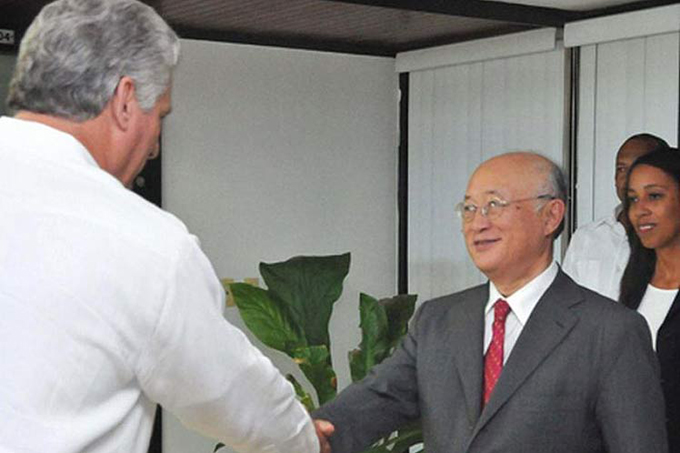 Primer vicepresidente cubano recibe a director general del OIEA Primer vicepresidente cubano recibe a director general del OIEA
