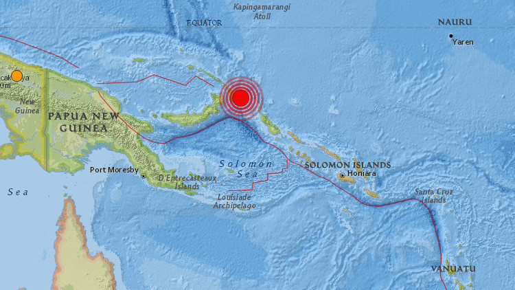 Un fuerte terremoto de magnitud 7,9 sacude Papúa Nueva Guinea Un fuerte terremoto de magnitud 7,9 sacude Papúa Nueva Guinea