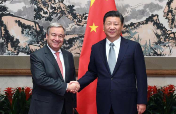 António Guterres y Xi Jinping dialogan en Ginebra