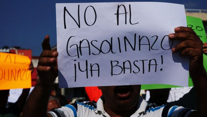 Persisten manifestaciones contra el alza a las gasolinas en México Persisten manifestaciones contra el alza a las gasolinas en México