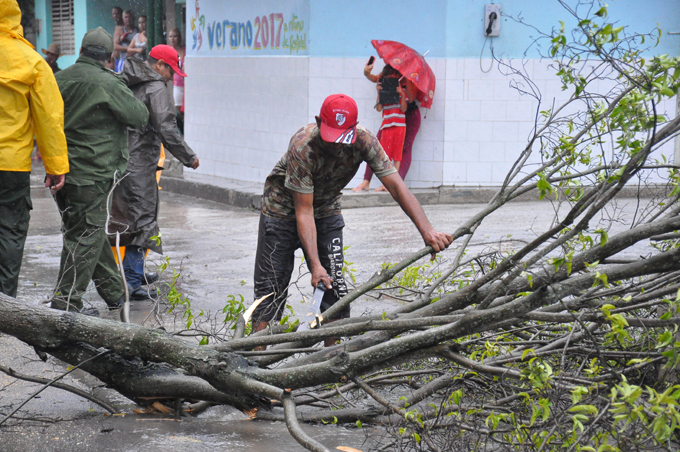 Trabajan linieros en Granma para disminuir afectaciones eléctricas Trabajan linieros en Granma para disminuir afectaciones eléctricas