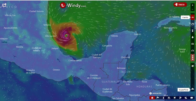 Katia entra hoy por el estado mexicano de Veracruz