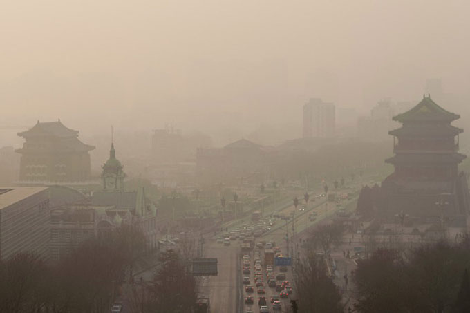 Paralizan obras constructivas por mala calidad del aire en China Paralizan obras constructivas por mala calidad del aire en China