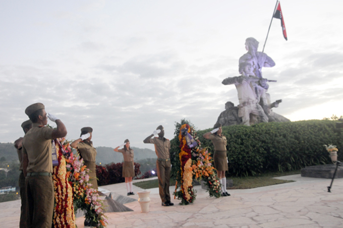 Acto político y ceremonia militar en aniversario 60 de III Frente