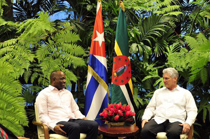 Recibió Díaz-Canel al Primer Ministro de la Mancomunidad de Dominica Recibió Díaz-Canel al Primer Ministro de la Mancomunidad de Dominica