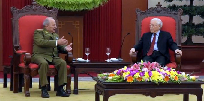 Recibe presidente de Vietnam a ministro de Fuerzas Armadas de Cuba (+ video) Recibe presidente de Vietnam a ministro de Fuerzas Armadas de Cuba (+ video)